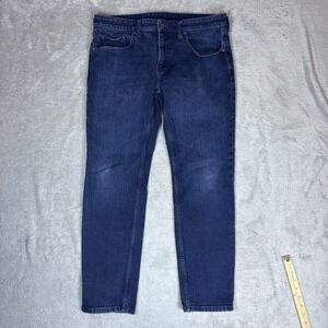 True Classic Jeans Mens 34x30 (Fits 34x29) Blue Slim Dark Wash Stretch Denim